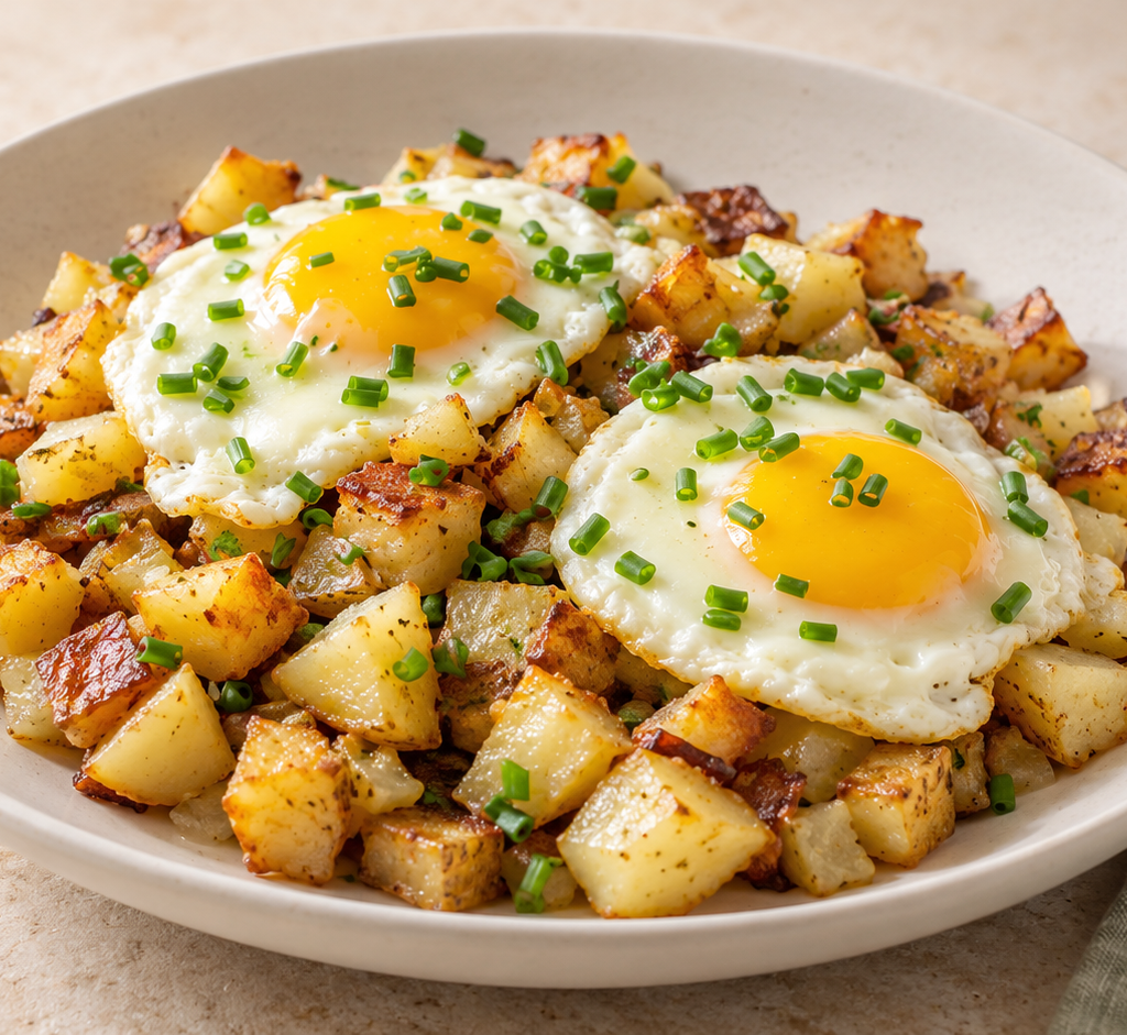 Potato and egg breakfast hash