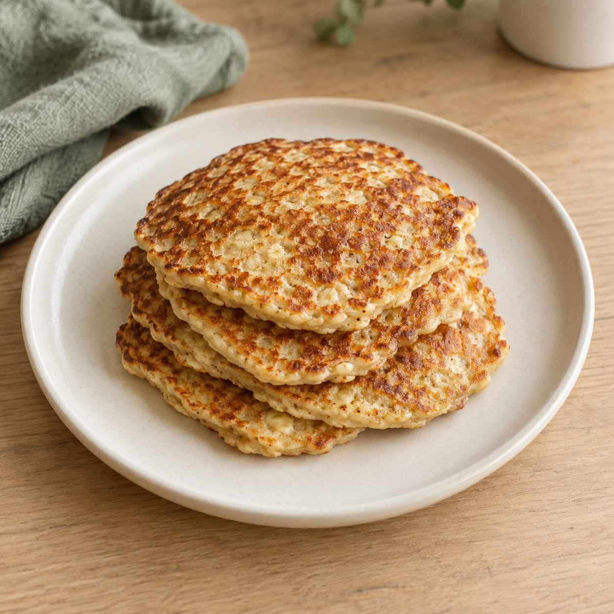Banana oat pancakes