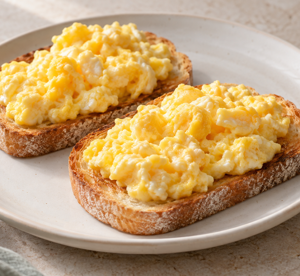 Soft eggs on toast