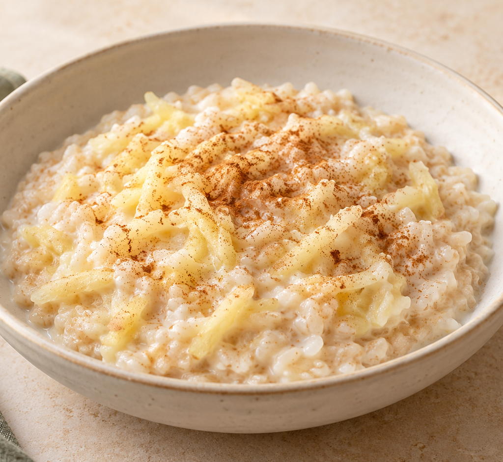 Apple and cinnamon rice cereal
